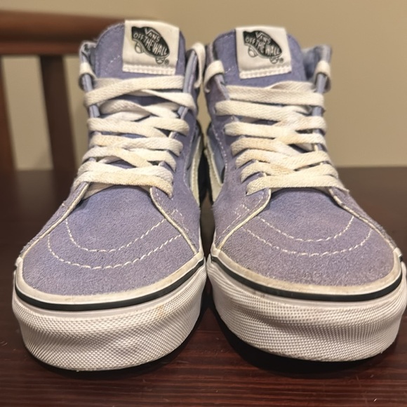 Vans High Top Hi Logo Mix lavender Gray Blue and White Skate Shoes - Picture 7 of 11